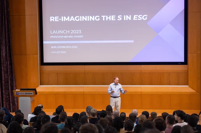 Professor Mike Posner talking at LAUNCH