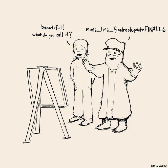 Young artist asks da Vinci what he calls his latest painting 

da Vinci: mona_lisa_finalrealupdateFINALL6
