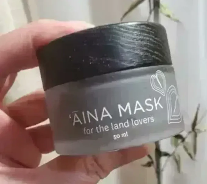Aina clay face mask in a glass jar