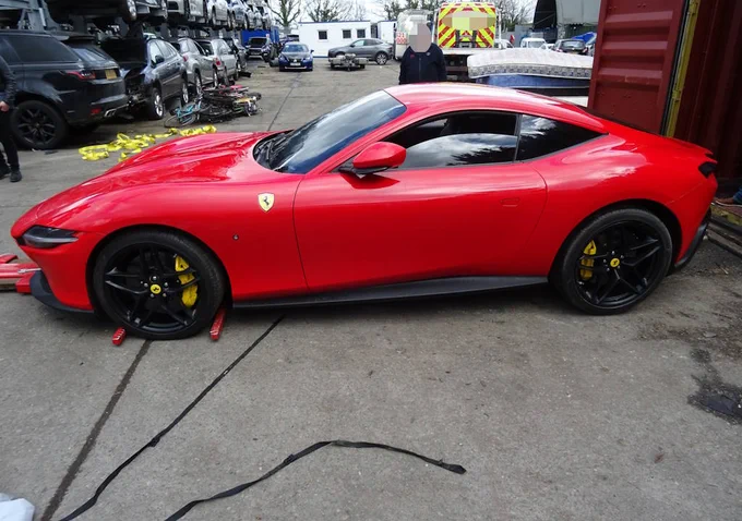 The stolen Ferrari.