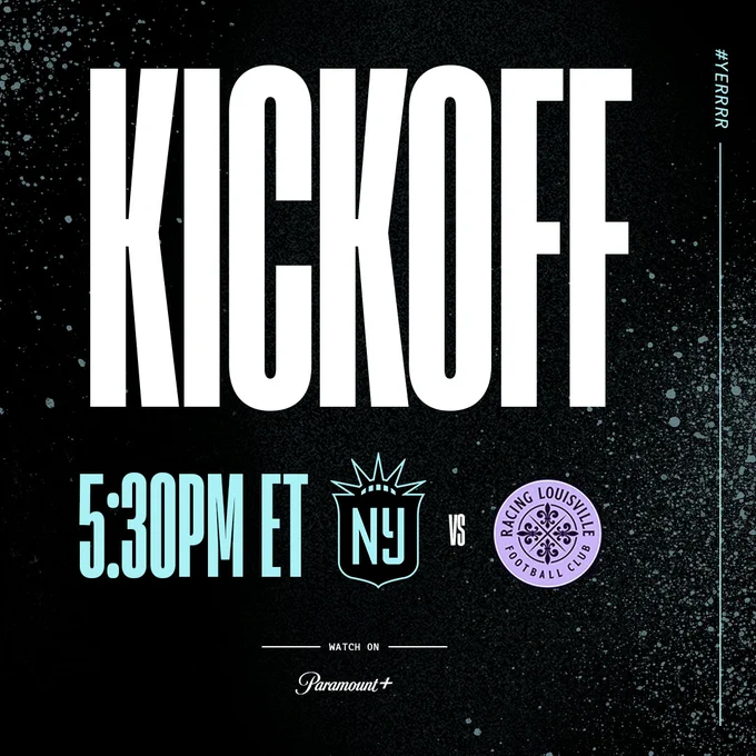Gotham FC vs Racing Louisville Kickoff 
5:30pm ET
Watch on Paramount 