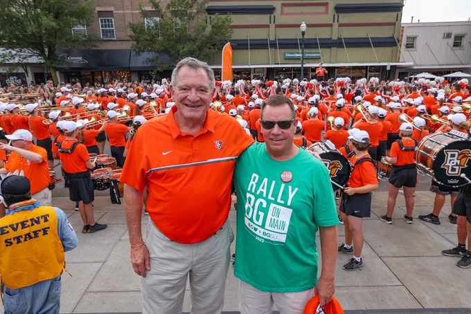 BGSU President and Mayor of Bowling Green at Rally BG event