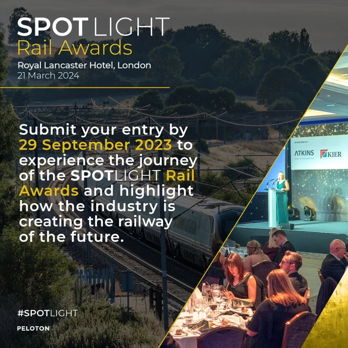 Submit your entry for the SPOTLIGHT Rail Awards. 