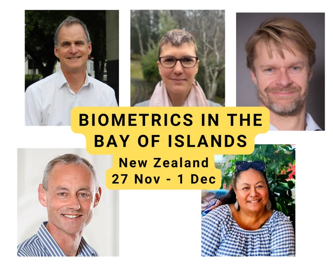 The invited speakers for the Biometrics in the Bay of Islands
