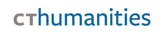 The gray and blue Connecticut Humanities logo.