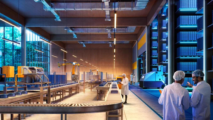 Conceptualisation of an industrial insect breeding facility. Credit: Entocycle/Bühler
