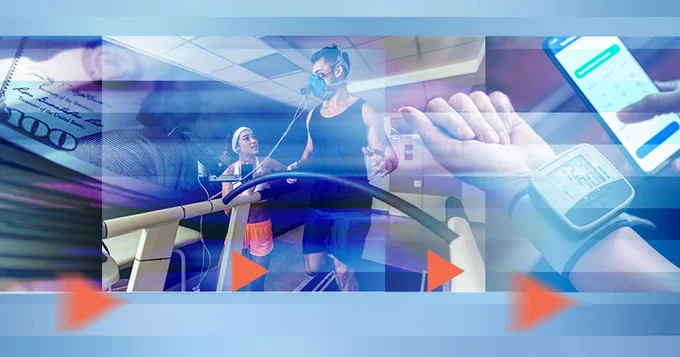 Illustration of wearable biomedical devices in use