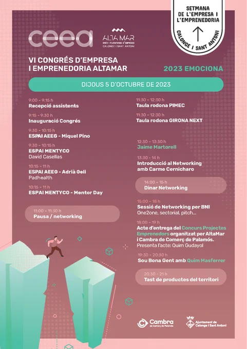Cartell del VI Congrés d'Empresa i Emprenedoria a Calonge.