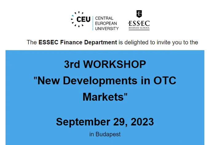 This workshop aims to gather researchers working on the analysis of over-the-counter markets. Topics will include empirical and theoretical analysis of these markets with special emphasis on the effects of digitalisation and recent regulatory reforms.