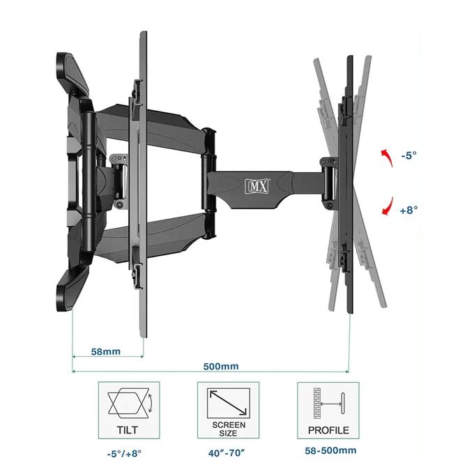 Upgrade your viewing experience with the MX 40"-70" LED / LCD TV Wall Mount Full Motion Bracket! 🖥️📺
Discover the strength and stability of its dual-arm design, guaranteeing a secure display setup. Say goodbye to cable chaos with its smart cable management system, making connections effortless. Elevate your home entertainment setup today! 🔥
To Know More Visit: https://rb.gy/yu6pm
#MX #tvstand #sturdy #homespace #modernsolution #television #homeinterior #sale #bestquality #modernhome #interiordesign #furniture #lcdstand