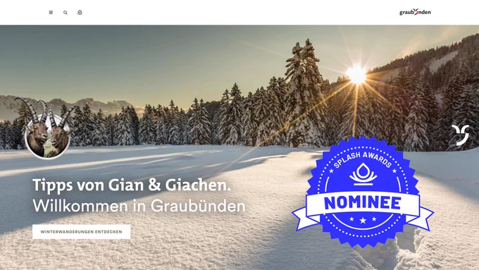 Graubünden Ferien Splashawards Switzerland Nominee