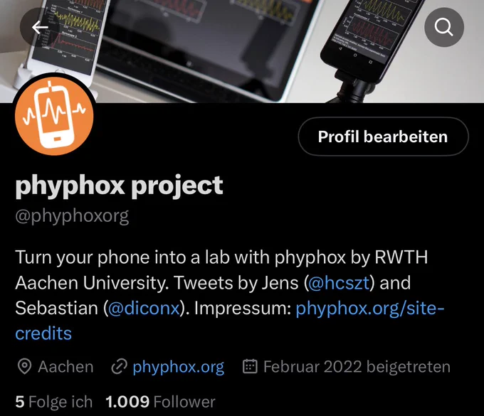Screenshot of the account profile with 1009 followers.
