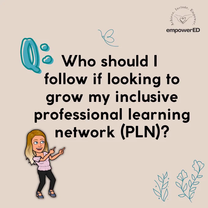 The blonde cartoon is pointing up at the question positioned on a tan background.