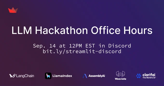 Streamlit LLM Hackathon Office Hours