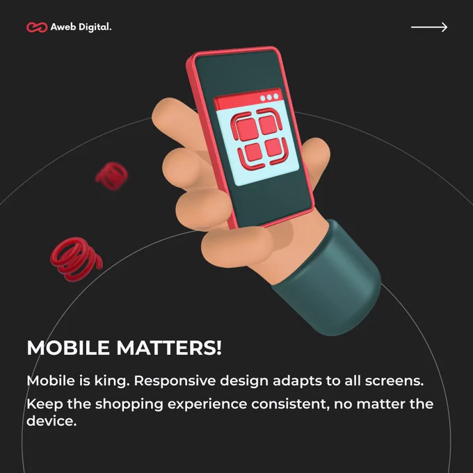 Mobile responsiveness matters in digital shopping.