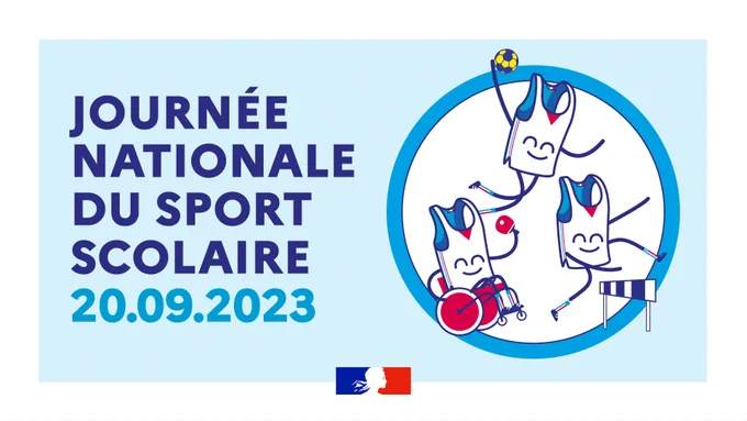Visuel de la Journée nationale du sport scolaire le 20 septembre 2023