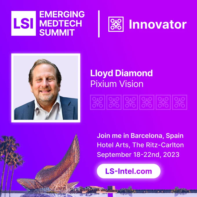 Our CEO Lloyd Diamond will be presenting at LSI - Life Science Intelligence™'s upcoming LSI Europe '23 Emerging Medtech Summit.