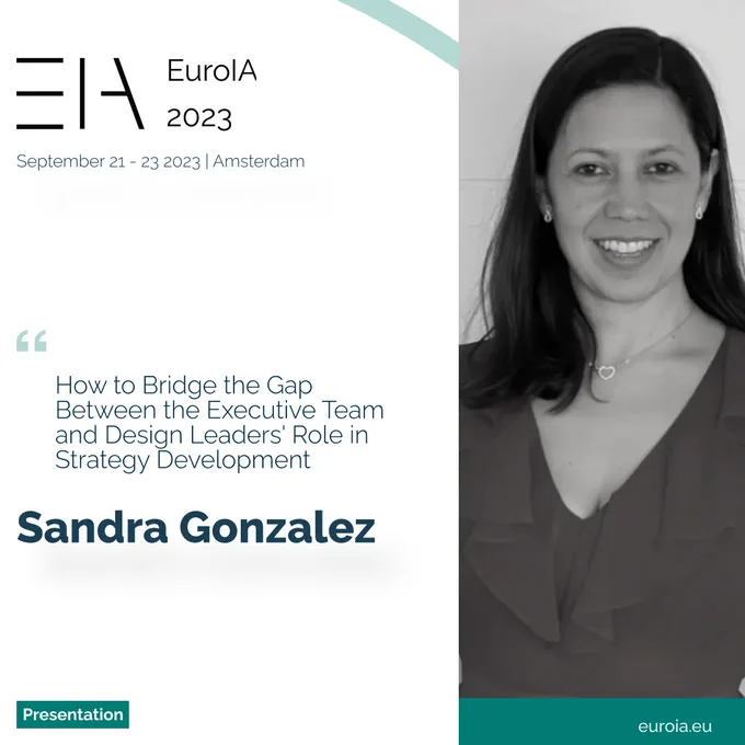 EuroIA23 Speaker Image of Sandra Gonzalez