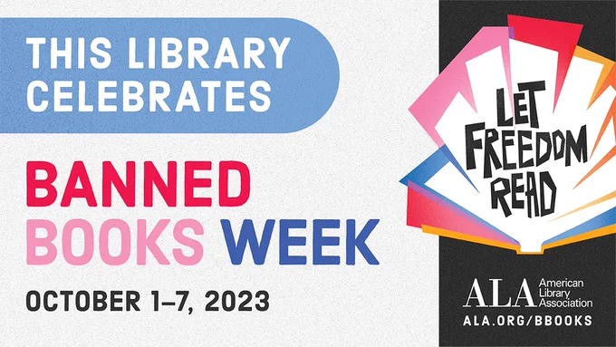 Banned Books Week graphic from the American Library Association