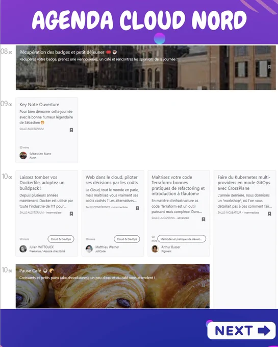 Capture d'écran de l'agenda 1
Rdv sur cloudnord.fr pour avoir la version web