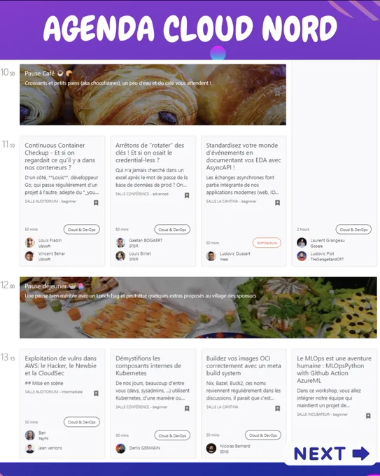 Capture d'écran de l'agenda 2
Rdv sur cloudnord.fr pour avoir la version web