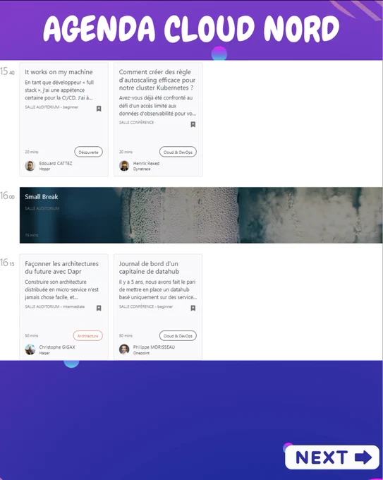 Capture d'écran de l'agenda 4
Rdv sur cloudnord.fr pour avoir la version web
