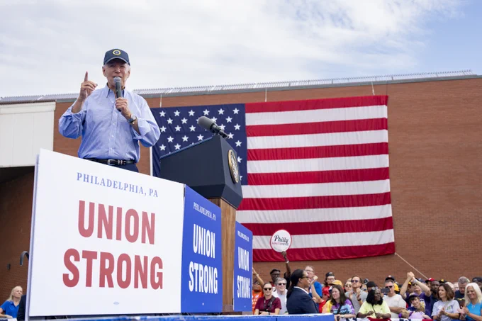 President Biden delivers remarks on Labor Day in Philadelphia, PA.