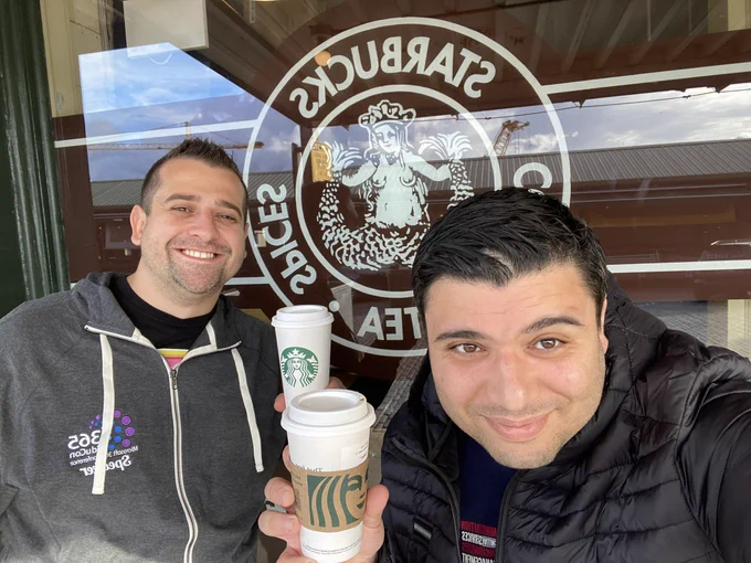 Enjoying some good coffee after all that rush 🖤