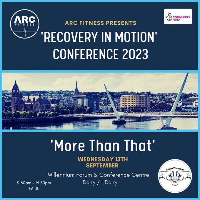 Arc Fitness Recovery in Motion Conference poster.