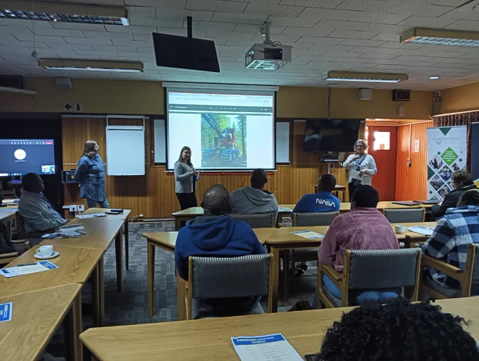 Linda Degermark, student from Sweden, presents 