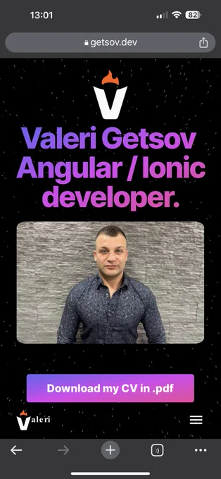 Angular developer - Valeri Getsov