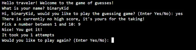 The output after running the source code