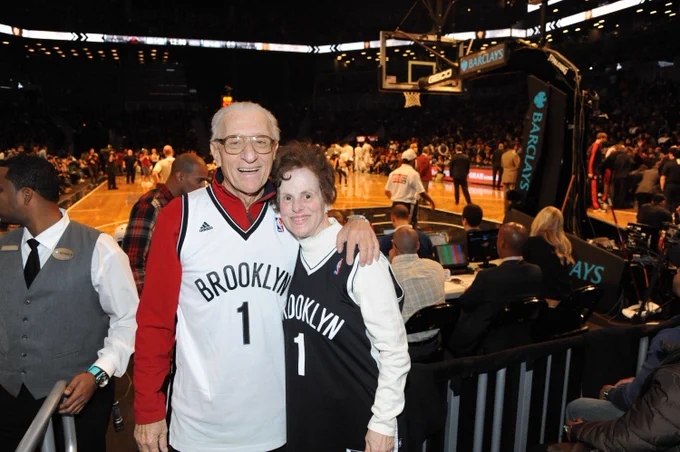 Mr. and Mrs. Whammy at a Nets game 