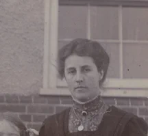 A picture of Miss E Pinnock, teacher at the British & Council Schools.