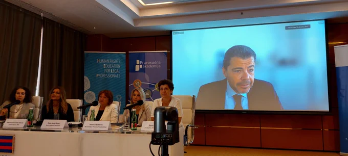 Deputy director Daniele Dotto speaking online at the closing conference.