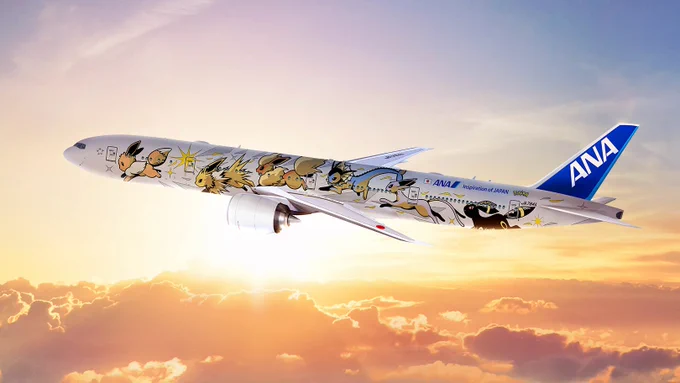 Flugzeug der ANA Air mit Pokemon Lackierung. Copyright: Eddie Macdonald Photography