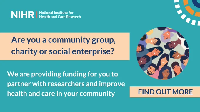 Are you a community group, charity or social enterprise?

We are providing funding for you to partner with researchers and improve health and care in your community

FIND OUT MORE