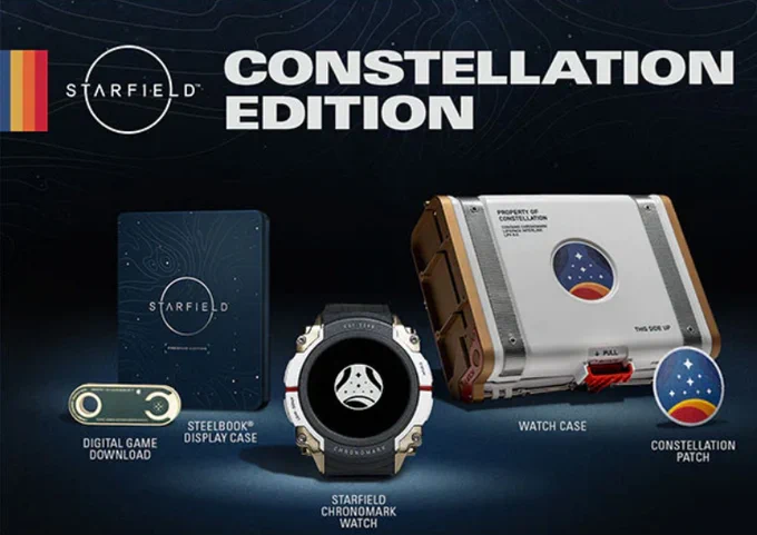 Constellation Edition of Starfield showing contents