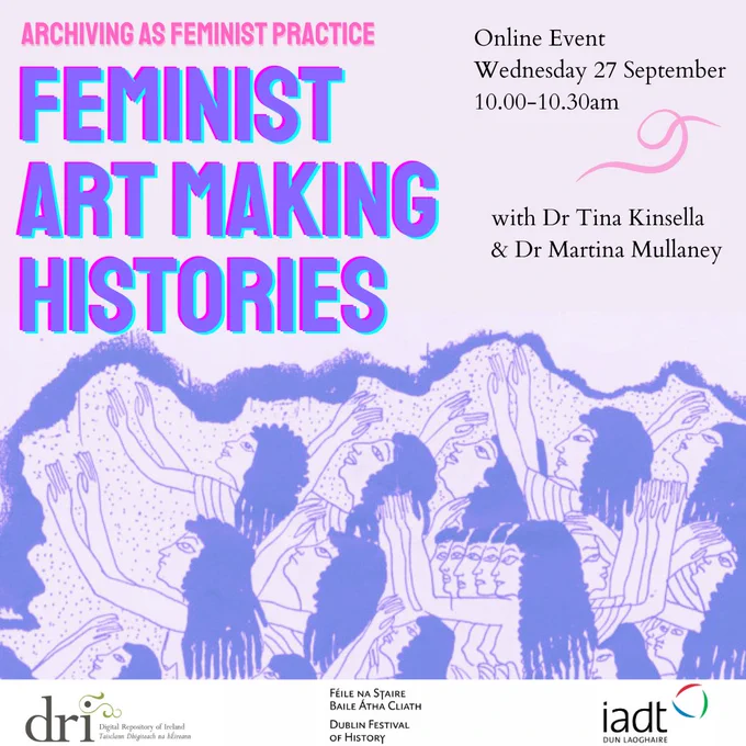 Image uses art from Poster for Women Artists Action Group (WAAG) ‘Small-Works’ fundraising exhibition which was held in Moss Street Dublin from 11-21st December 1990.

@dri_ireland
@famhresearch
@histfest
