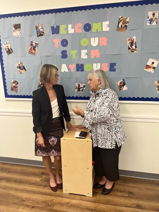 Commissioner Kershaw with Chair Garlick