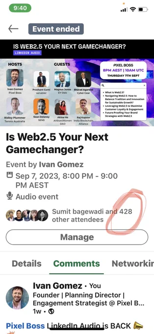 A panel discussion on LinkedIn
