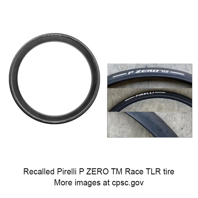 Recalled Pirelli P ZERO TM Race TLR. More images available at cpsc.gov