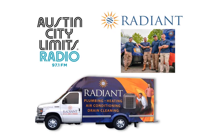 Austin City Limits Radio   Radiant Plumbing and Air conditioning logos