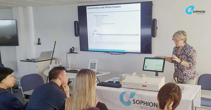 In Plymouth, the QPatch Compact is used for teaching patch clamp and electrophysiology - Sophion