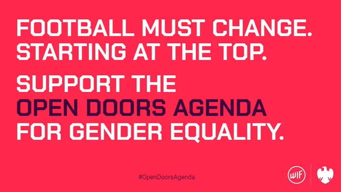 Football must change. Starting at the top.

Support the Open Doors Agenda for gender equality.