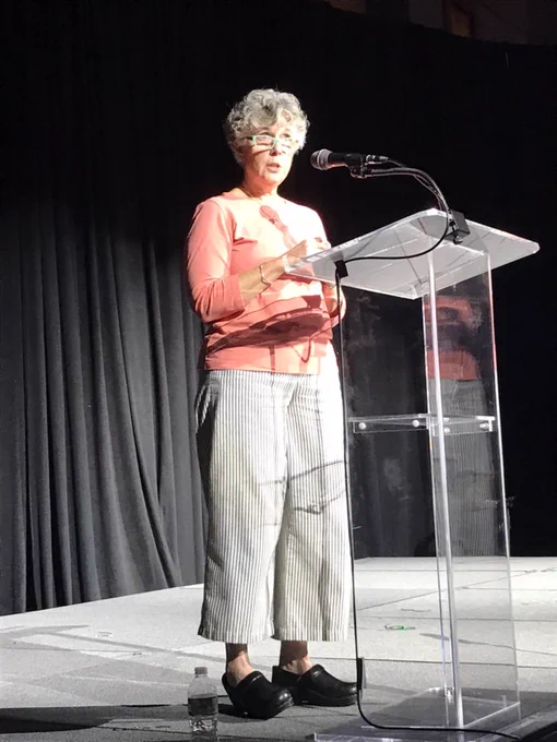 Karen at podium