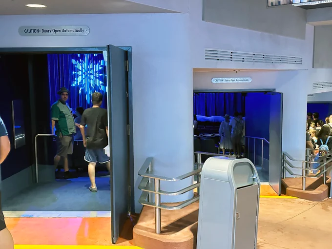 Unthemed silver cans outside the Frozen Sing-Along at Disney's Hollywood Studios