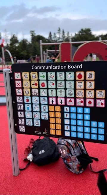 A core board with symbols and pictures that people can use to communicate.