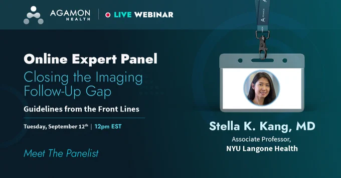 
Join our special webinar featuring leading radiology, emergency medicine, and patient advocacy experts as they discuss the latest recommendations and best practices for managing the follow-up of actionable imaging findings.
- Why is there an adherence gap and how significant is it?
- What are the best practices for closing this adherence gap?
- How are we currently leveraging technology to enhance follow-up adherence?
- Q&A