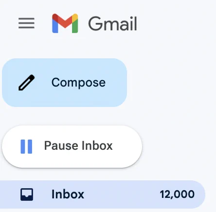 a screenshot of my gmail account showing 12,000 unread emails in my inbox

yes, that is correct

12,000